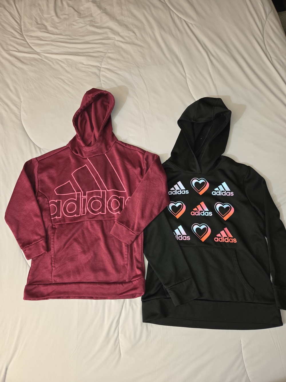 Adidas Youth Hoodies - Maroon & Black
